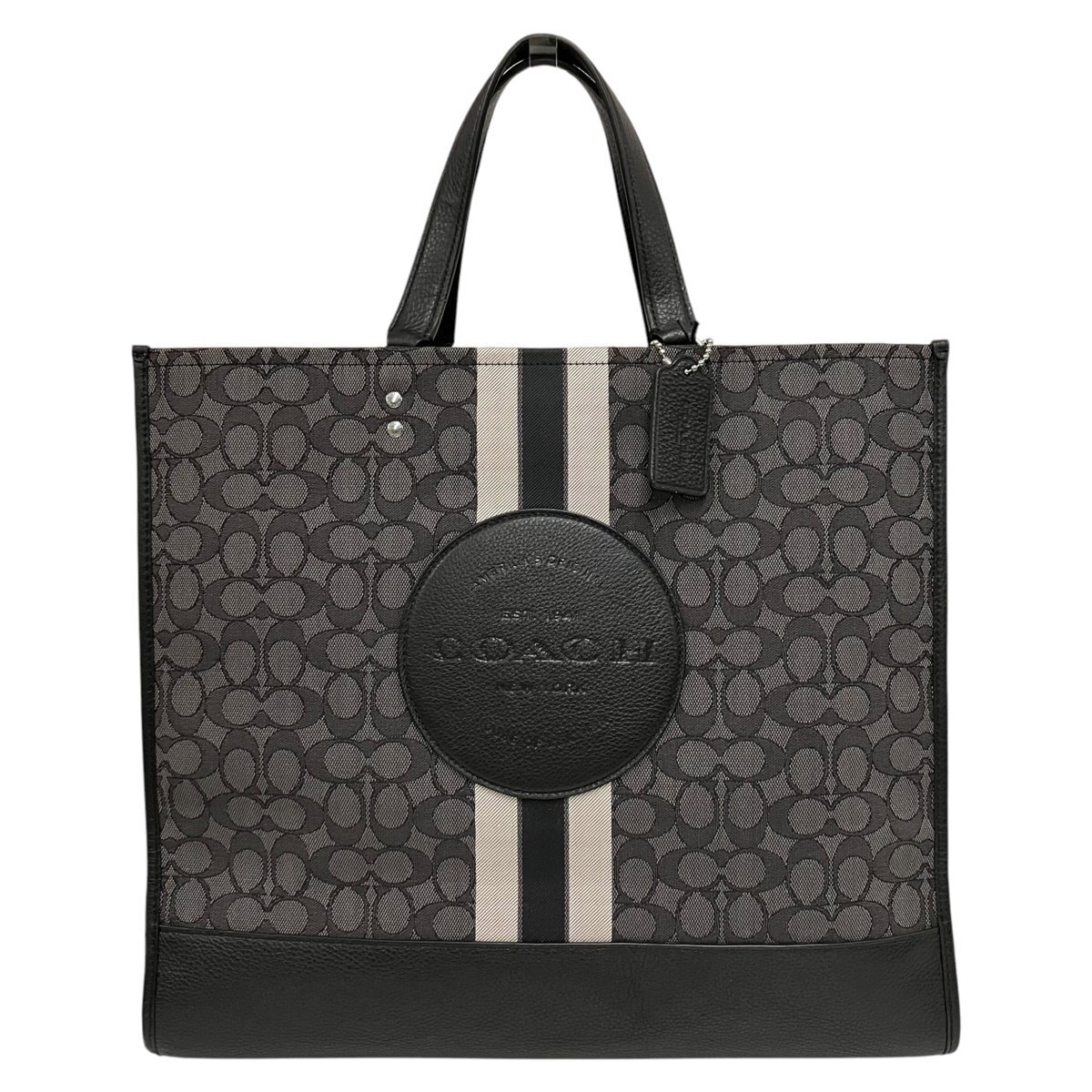 COACH コーチ C8418 バッグ デンプシートートバッグ アウトレット キャンバス レザー デニム 2way ブラック グレー メンズ【未使用品】拍卖