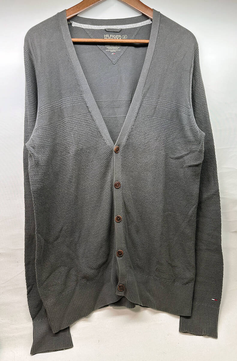 TOMMY HILFIGER DENIM トミーヒルフィガーデニム カーディガン メンズ Lサイズ Vネック 長袖拍卖
