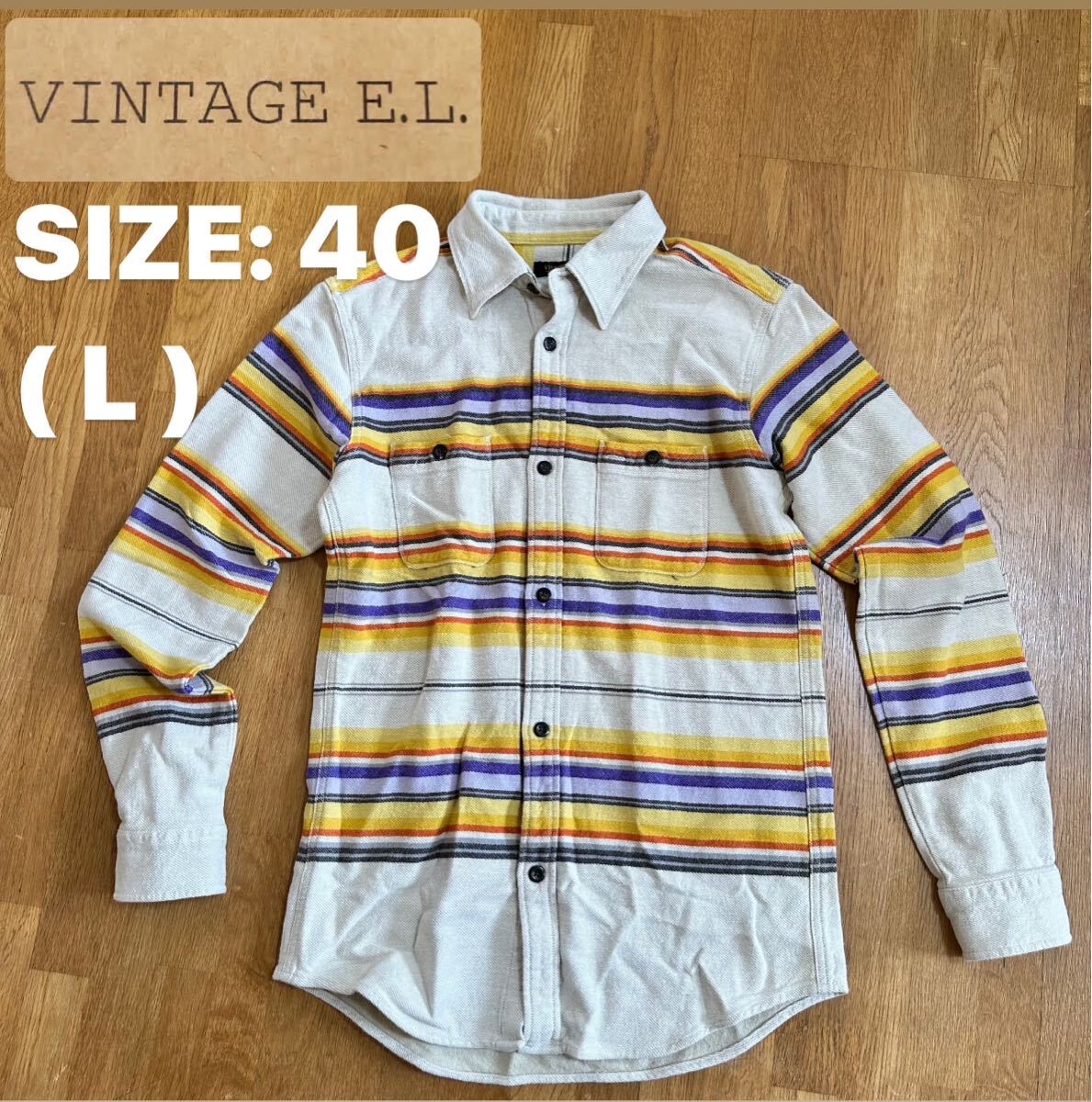 【VINTAGE EL】ヴィンテージイーエル コットンシャツ 90's (L)拍卖