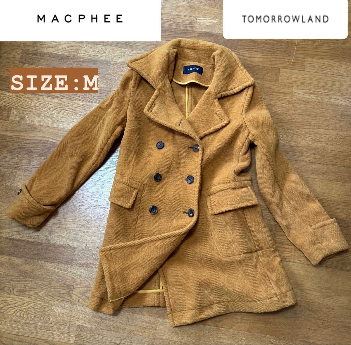 【マカフィー / トゥモローランド 】*訳あり レディース Pコート Mサイズ拍卖