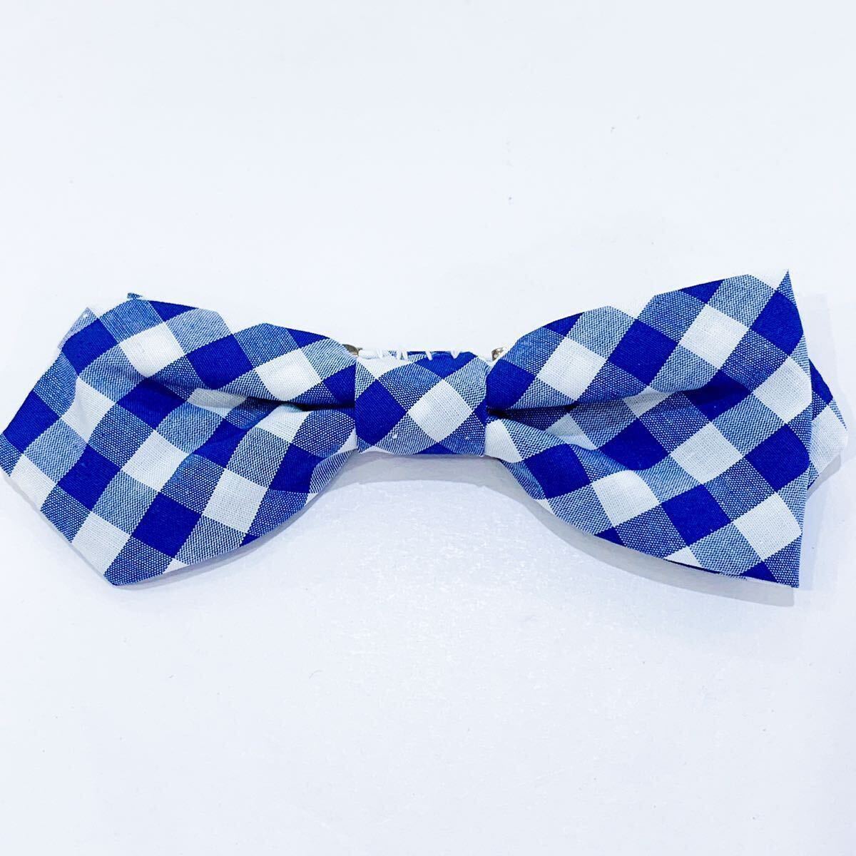 【新品未使用】ブルーアズール BLUEU AZUR キッズ 蝶ネクタイ タイ 安全ピン 結婚式 発表会 入園式 卒園式 チェック 青 男の子 スーツ ①拍卖