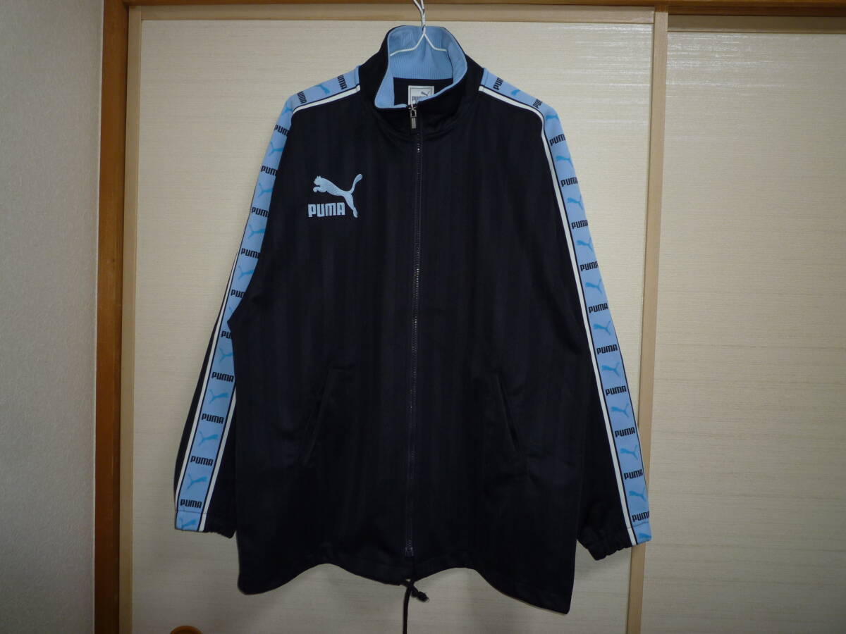 プーマ シャドーストライプジャージ 黒×水色 S~Mサイズ拍卖