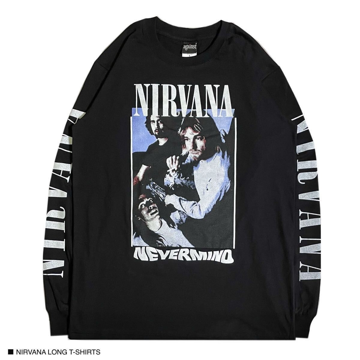 NIRVANA ニルヴァーナ Lサイズ 長袖 ロンT ロングTシャツ ロック バンドT カートコバーン スマイル拍卖