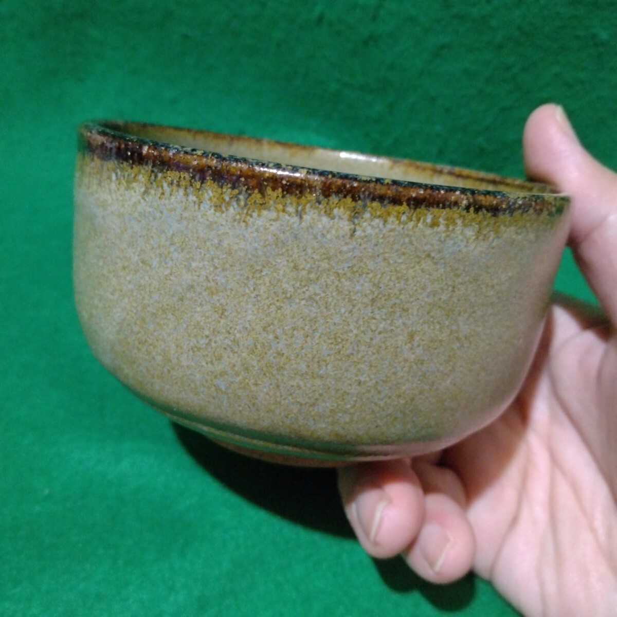 北大路魯山人?印 茶碗★ロ 刻印?★口縁と高台に使用傷?窯傷?●茶道具拍卖