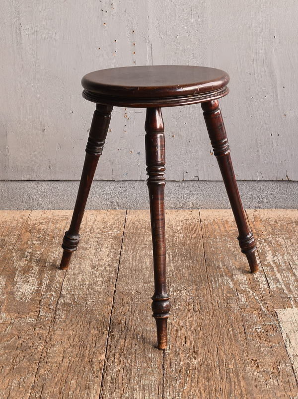 イギリス アンティーク家具 木製スツール 椅子 12787拍卖