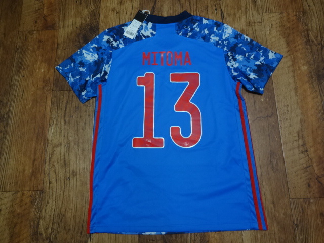 日本代表 正規品 ユニフォーム シャツ 2020/2021 ホーム #13 三笘薫 Oサイズ 未使用拍卖