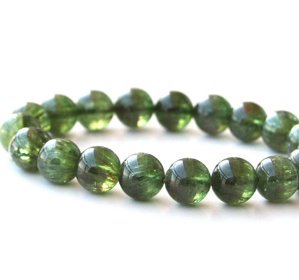 ☆天然石卸☆超激レア!!☆完全別格品!!(宝石質)☆超極上グリーンキャッツアイアパタイト☆ブレスレットSSA※ファイナルクオリティー!! 拍卖