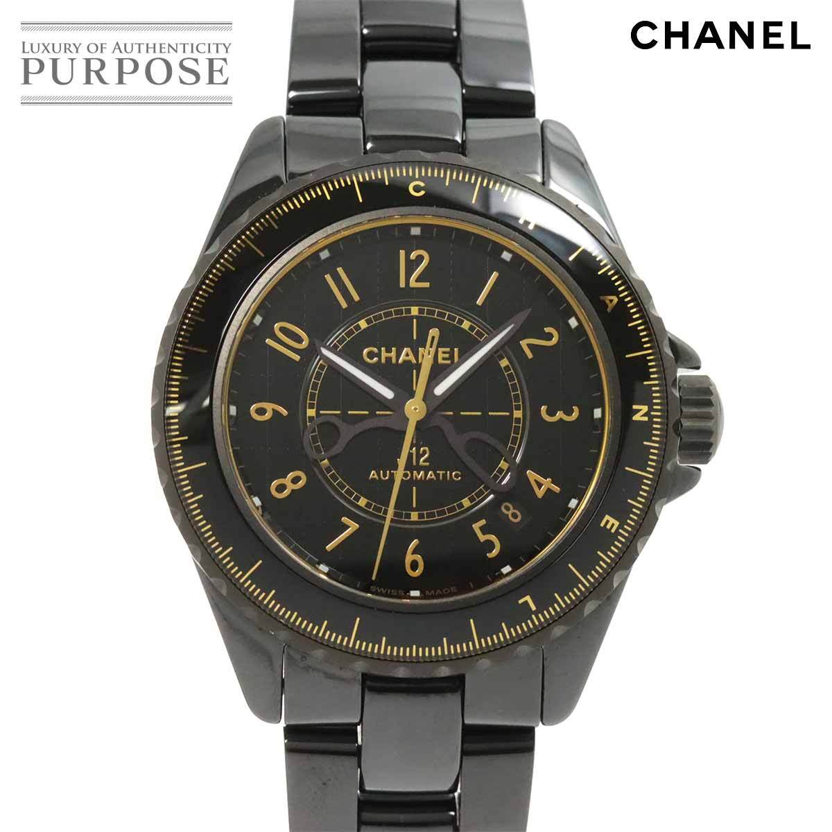 新品同様 シャネル CHANEL J12 クチュール 38mm H9762 メンズ 腕時計 デイト ブラック セラミック 自動巻き ウォッチ Couture 90257846拍卖
