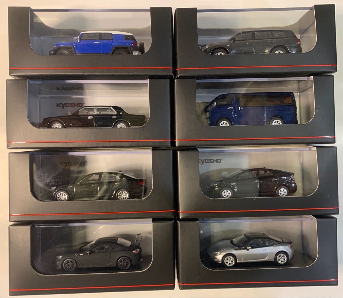 京商 1/64 トヨタビーズコレクション☆86スタイルCb☆FJ☆センチュリー☆ハイエース☆ランクル200☆クラウン☆プリウス☆86レーシング8点拍卖