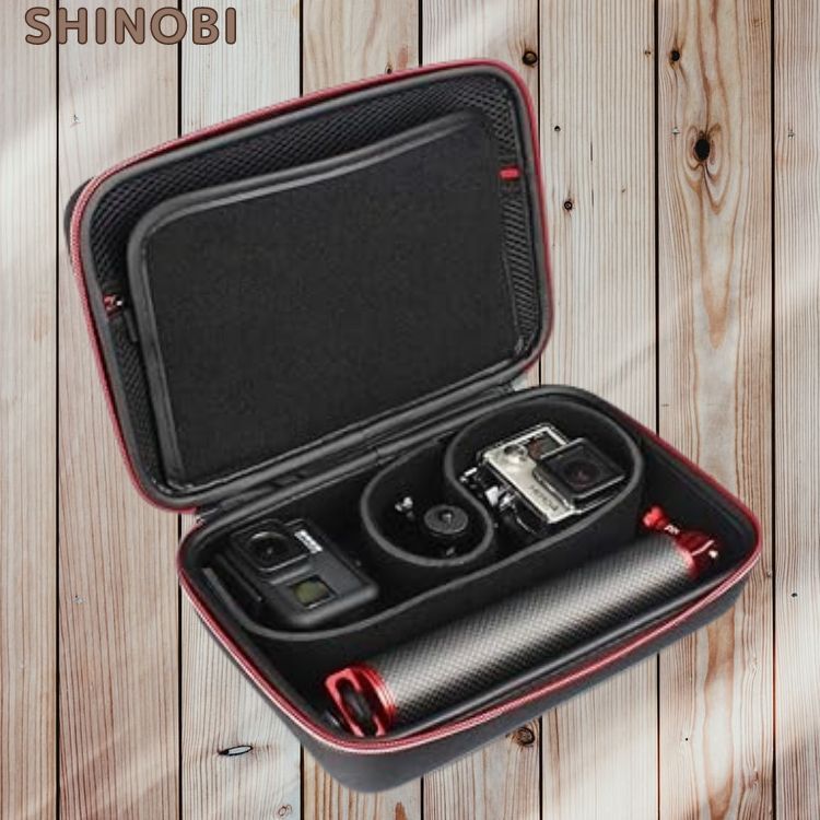 GoPro収納ケース GoPro Hero13/12/11/10/9/8/7/6/5 アクションカメラ ガジェット周辺小物用収納ポーチ バッテリー対応スロット 撥水加工拍卖