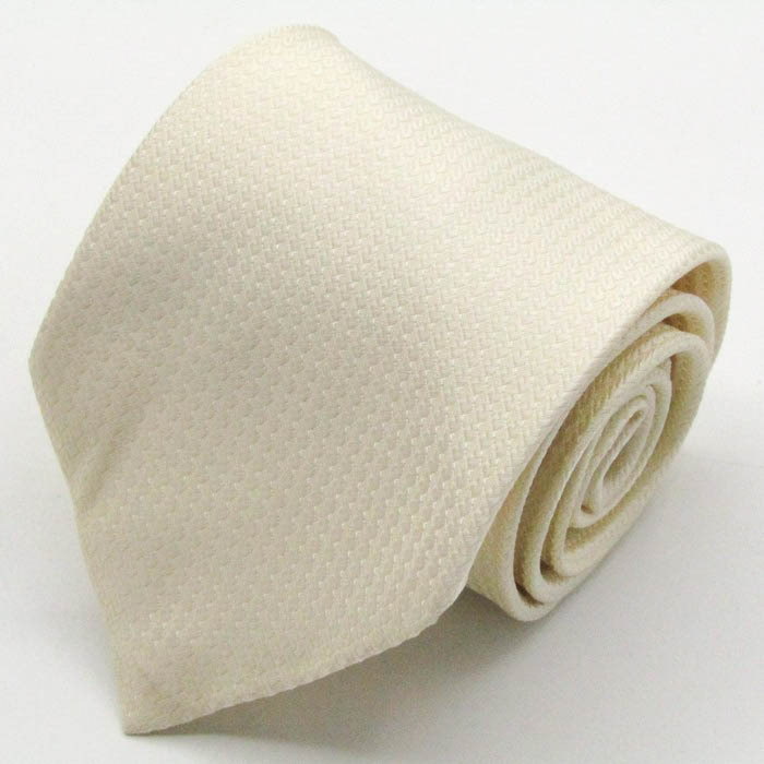 ミチコロンドンコシノ ブランドネクタイ 格子柄 無地 シルク 日本製 PO メンズ オフホワイト MICHIKO LONDON KOSHINO拍卖