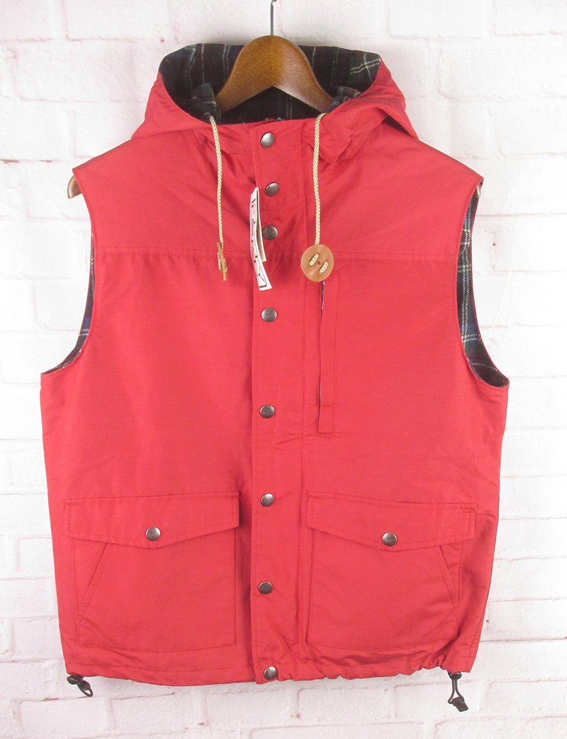 LAJ22028 Mt RAINIER DESIGN マウントレイニアデザイン RAINIER MENS HOOTED PANAMINT 60/40 ベスト JPN S 未使用 レッド拍卖