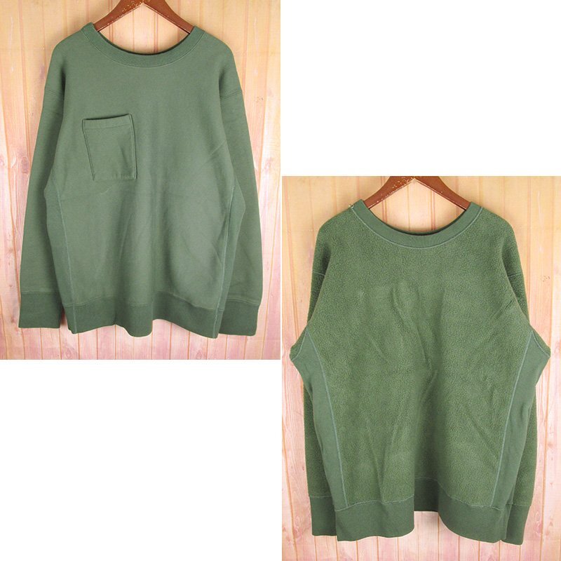 LFW8562 Mountain Research マウンテンリサーチ 4DAYS 4デイズ スウェット MTR-3881 グリーン XL 未使用拍卖