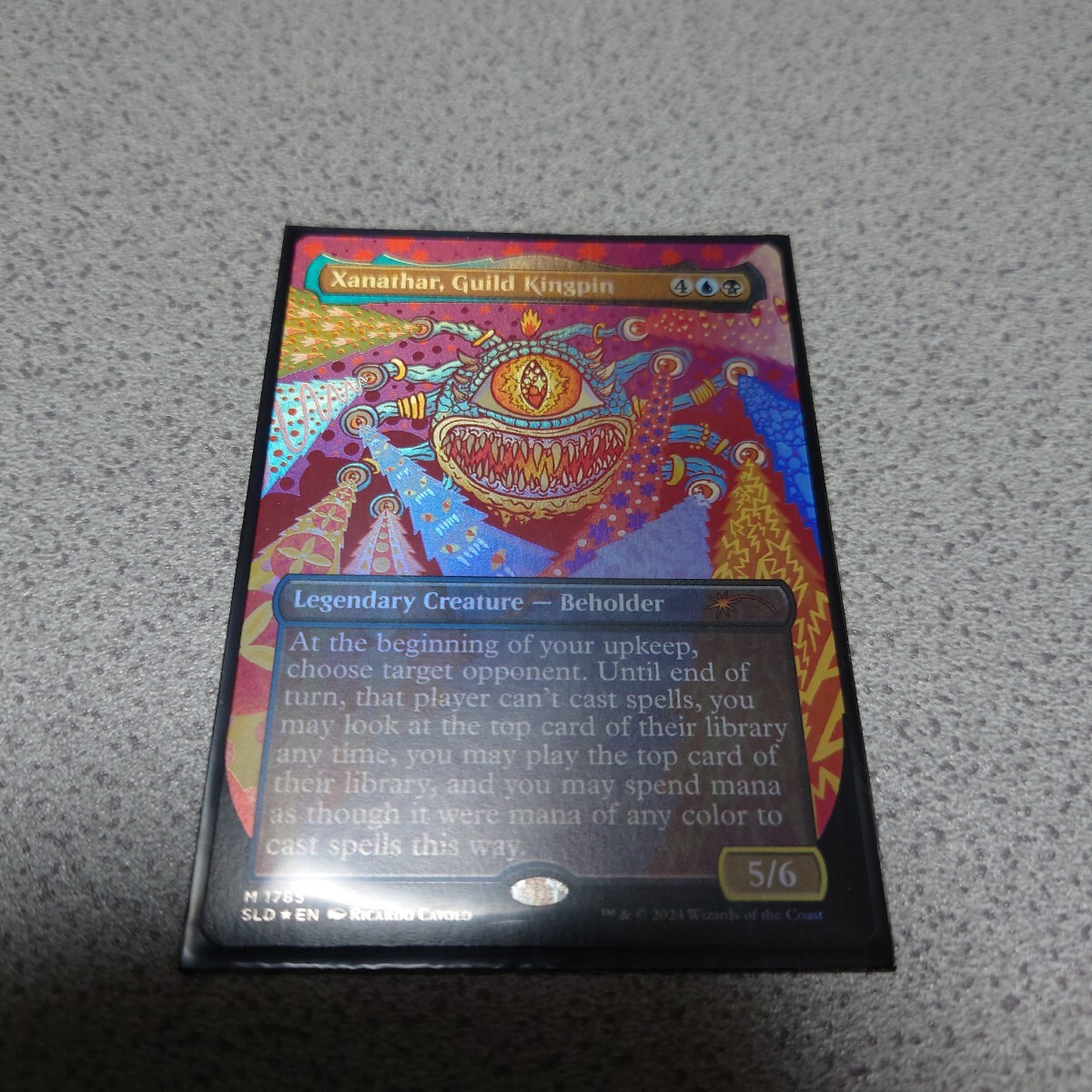 MTG SLD ギルドの重鎮、ザナサー 英語foil 一枚 Secret lair Dungeons & Dragons シークレットレイヤー Beholder 即決拍卖