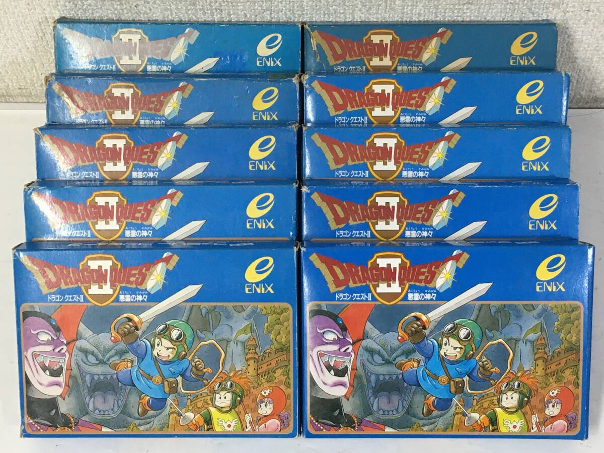 ★☆ケ845 FC ファミコン ソフト 全て 箱・説明書付き DRAGON QUESTⅡ ドラゴンクエスト2 悪霊の神々 まとめ売り 10本セット☆★拍卖