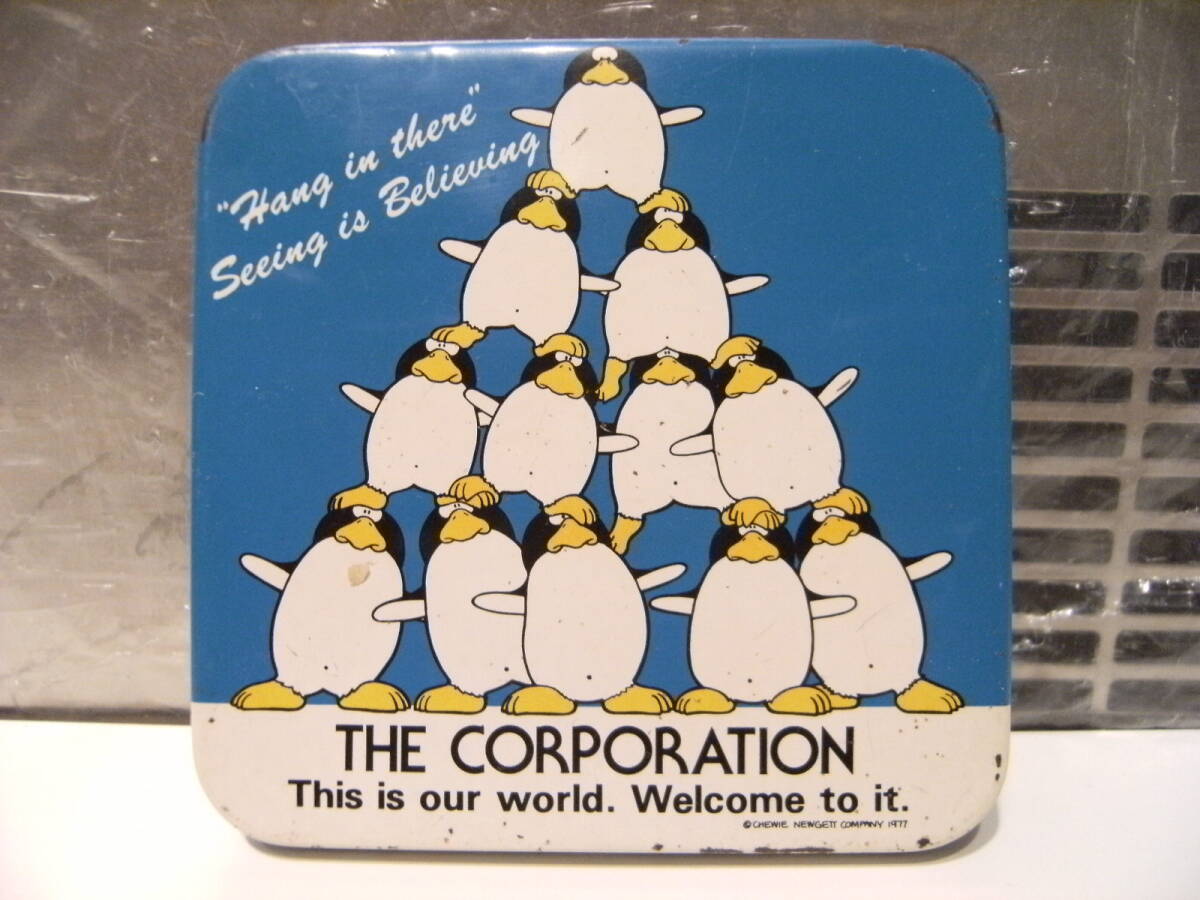 廃番★昭和レトロ★日本製★80年代★当時物 Moskowits マスコウィッツ 缶ケース 小物入れ タバコケース★ペンギン パピプペンギンズ 拍卖