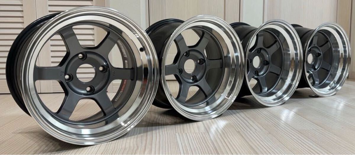 新品未使用)即納 RAYS VOLK RACING TE37V 15インチ 9J-15 4H-PCD114.3 4本(AE86 トレノレビン ハコスカ ケンメリ S30Z S130Z S13 C33拍卖