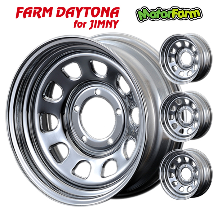 Motor Farm (モーターファーム) DAYTONA (デイトナ) 16x6J 5H/139.7 -18 クローム (4本セット)拍卖