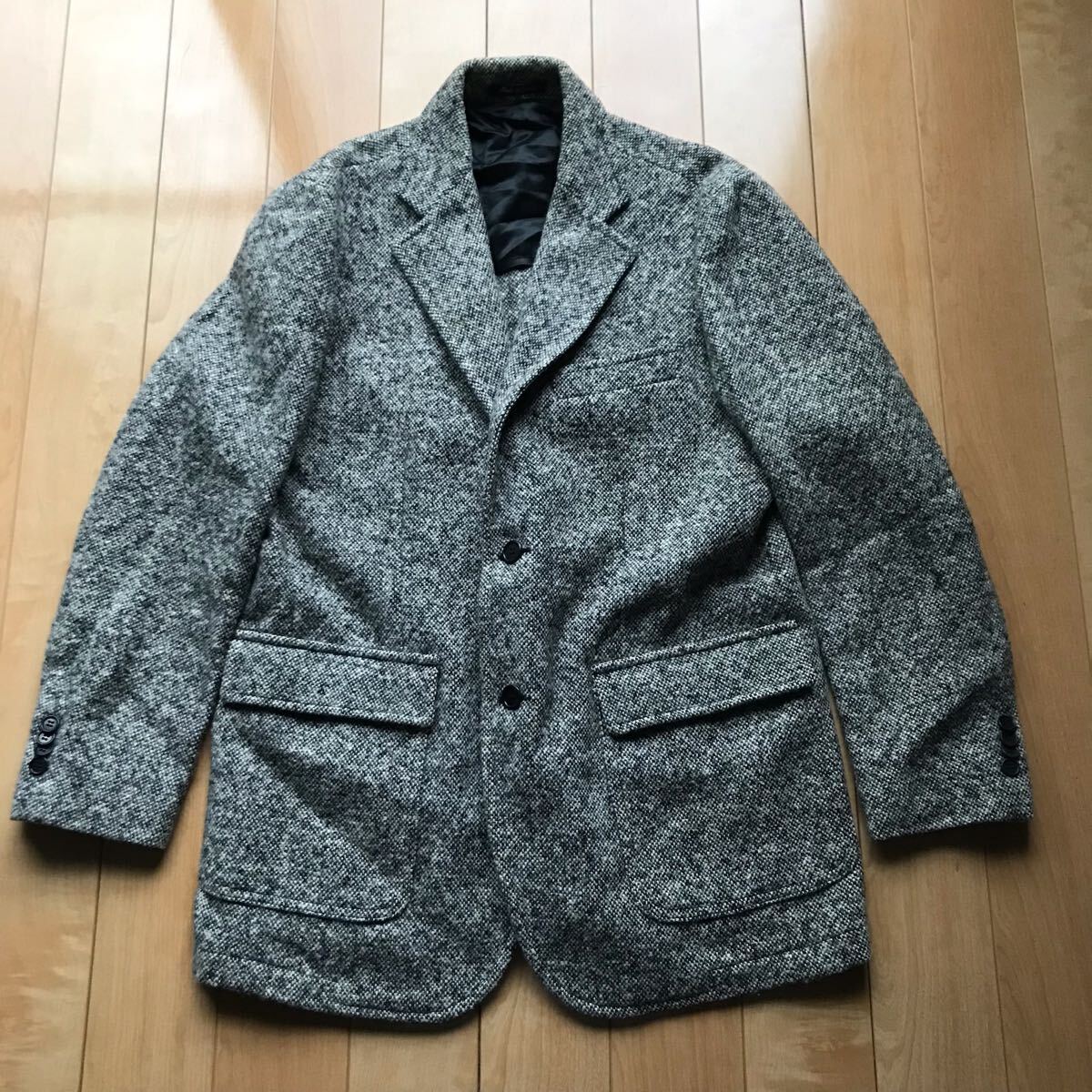 イタリー製 PARK HOUSE テーラードジャケット 151-6-313 メンズ M ツイード拍卖