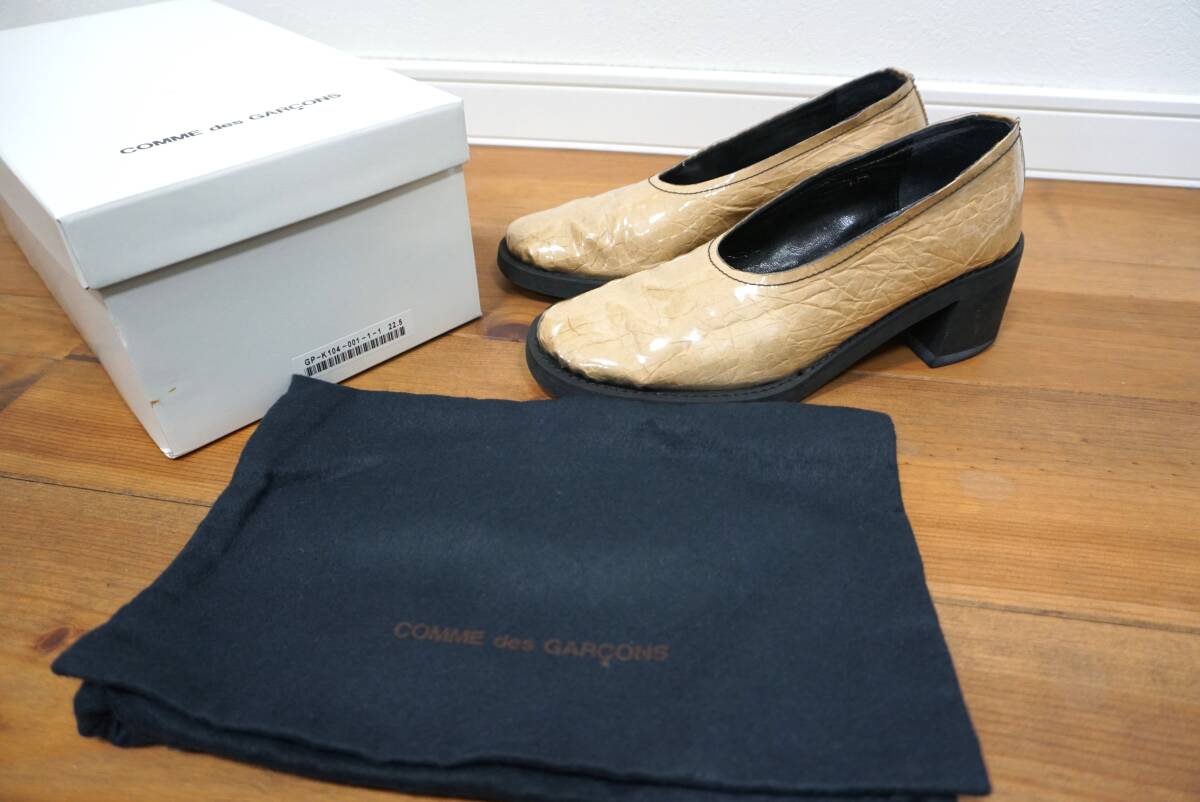 COMME des GARCONS ビニールコーティングパンプス 22.5cm 日本製拍卖