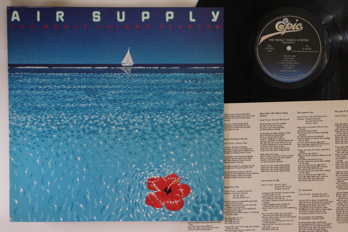 LP Air Supply Whole Things Started 253P238 EPIC /00260拍卖