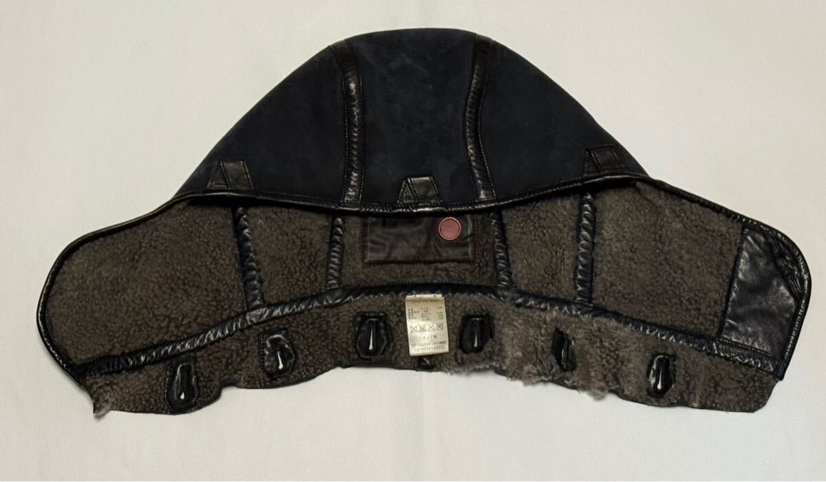 Ten-c shearling hood ブラック 46 ムートンフードライナー テンシー拍卖