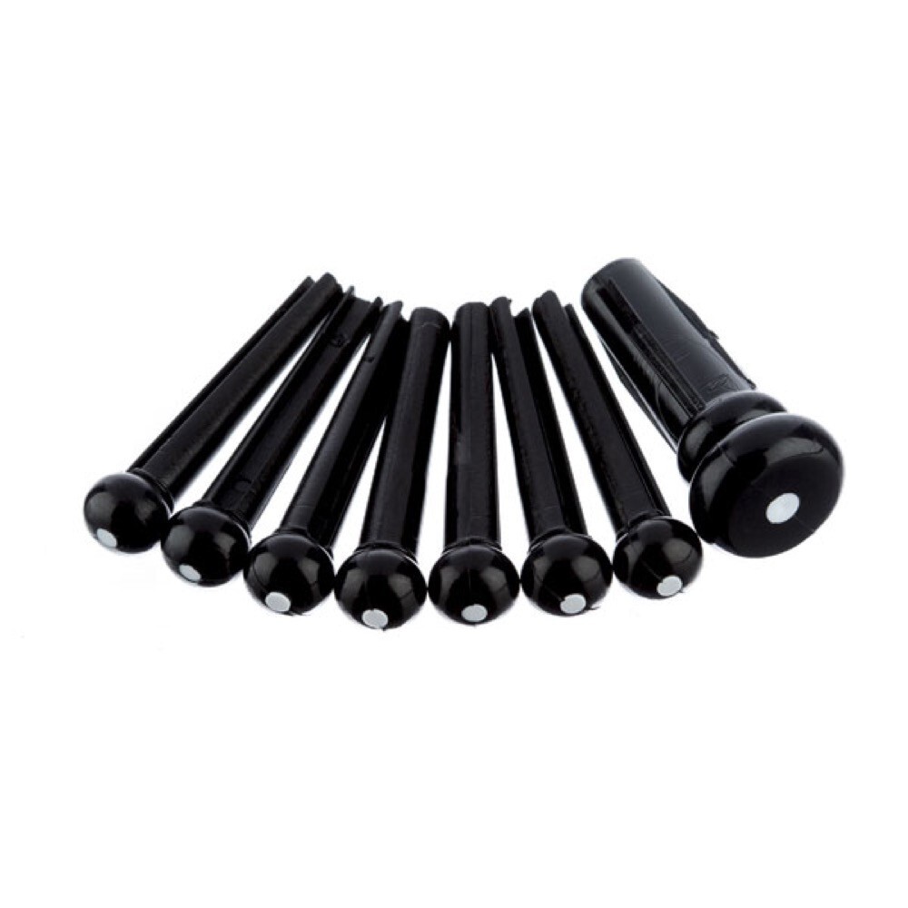 フェンダー ギター ブリッジピン アコギ Acoustic Bridge Pin Sets Black with White Dot 7個入り ギター 弦止めピン Fender拍卖