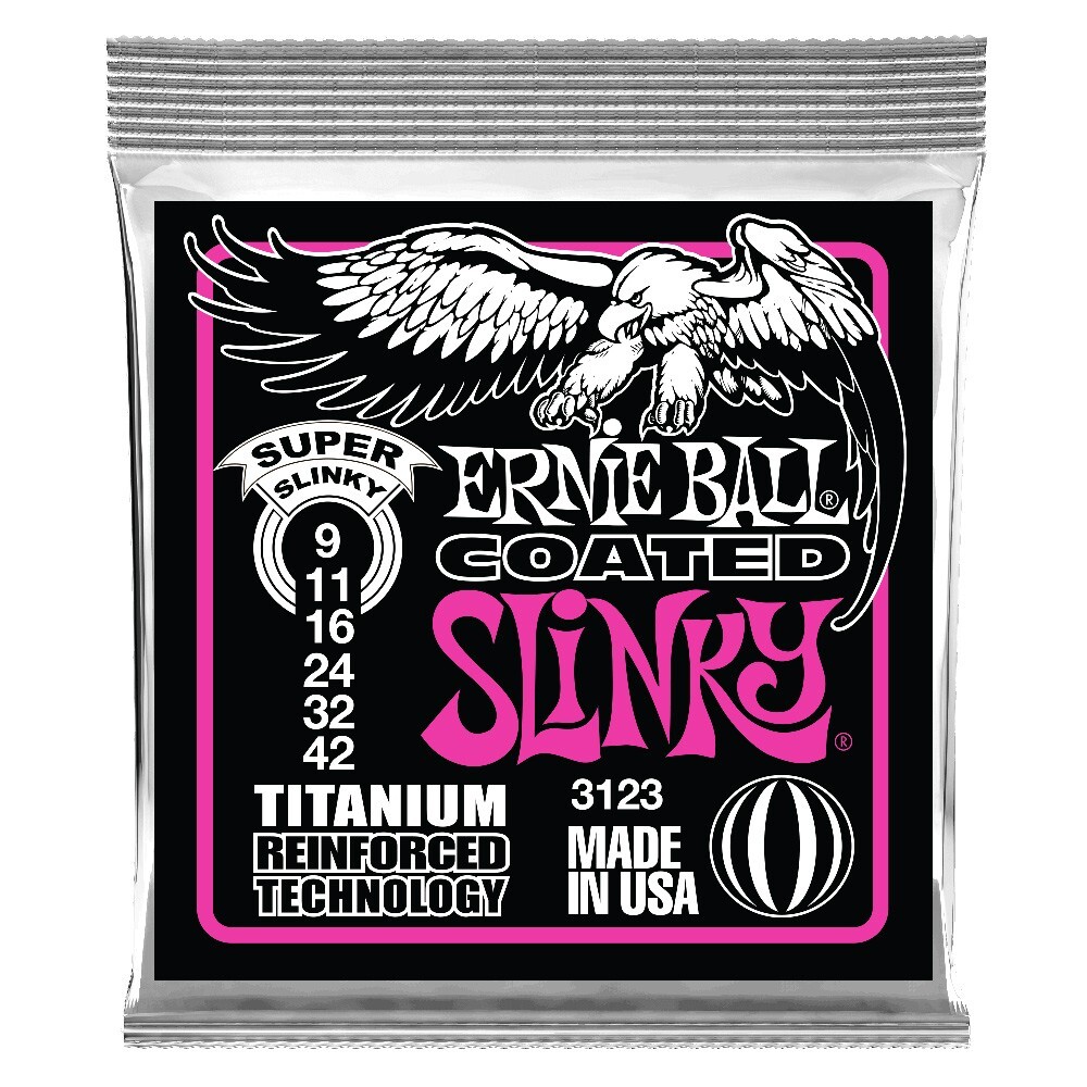 アーニーボール ERNIE BALL 3123/Coated Super Slinky コーティングエレキギター弦拍卖