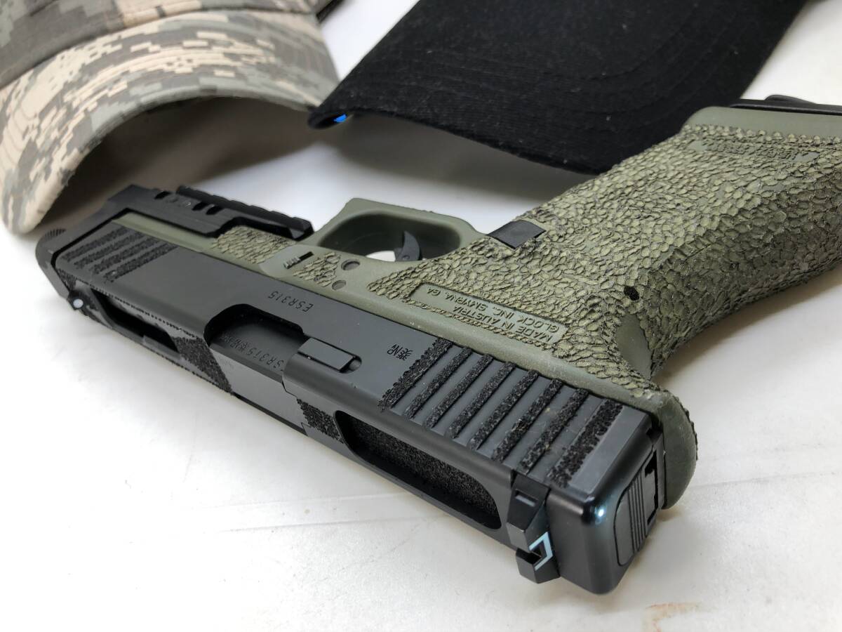 東京マルイ・GLOCK グロック18・樹脂製・カスタム・スライド&樹脂製・カスタム・フレーム★アンダーレール・アダプター付き!美品!拍卖