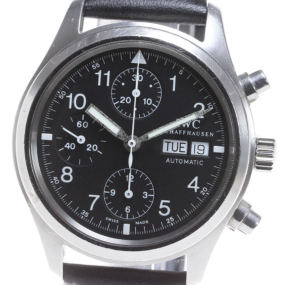 IWC IWC SCHAFFHAUSEN IW370603 フリーガー クロノグラフ デイデイト 自動巻き メンズ 保証書付き_839798【ev15】拍卖