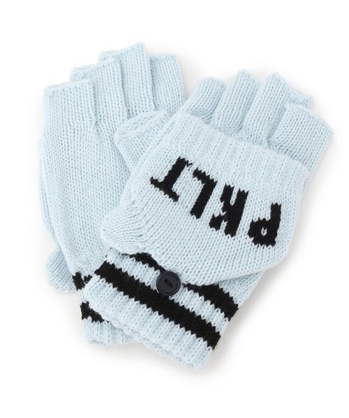 新品 PINK-latte 2WAYくまちゃんグローブ ライトブルー(091) 定価2430円拍卖