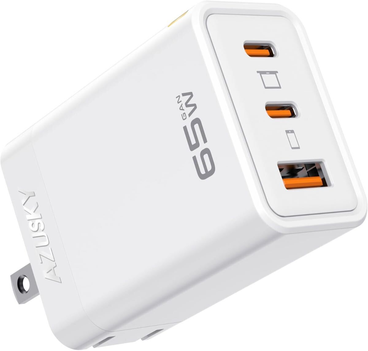 PD USB充電器 65W Type C急速充電器 PD対応 USB-C×2&USB-A 3ポートGaN(窒化ガリウム) 折りたたみ式プラグPSE技術基準適合USB-C/A機器対応拍卖