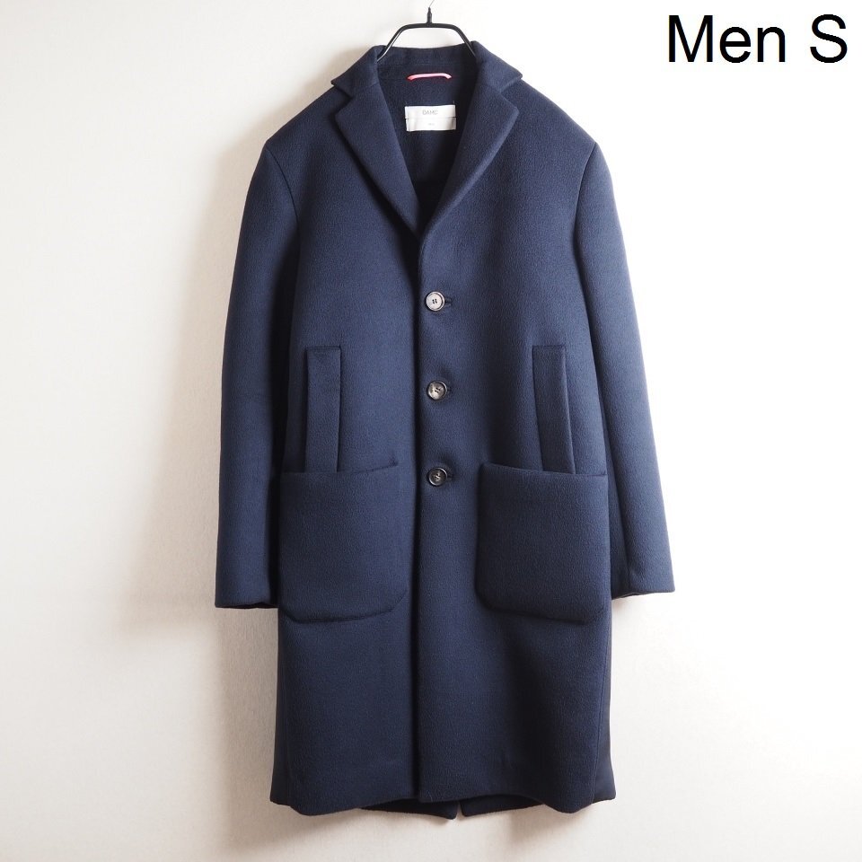 C0635P ▼OAMC オーエーエムシー▼ 15AW ボンディング ウール チェスターコート ネイビー S / Bonded Wool Overcoat 紺 秋冬 rb mks拍卖