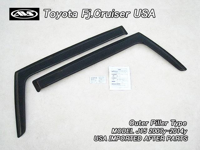 FJクルーザー/TOYOTA/トヨタFJ-CRUISER社外ドアバイザーUSフロントドア左右AVS/USDM北米仕様(アウターピラーType)米国ベントバイザーUSA拍卖