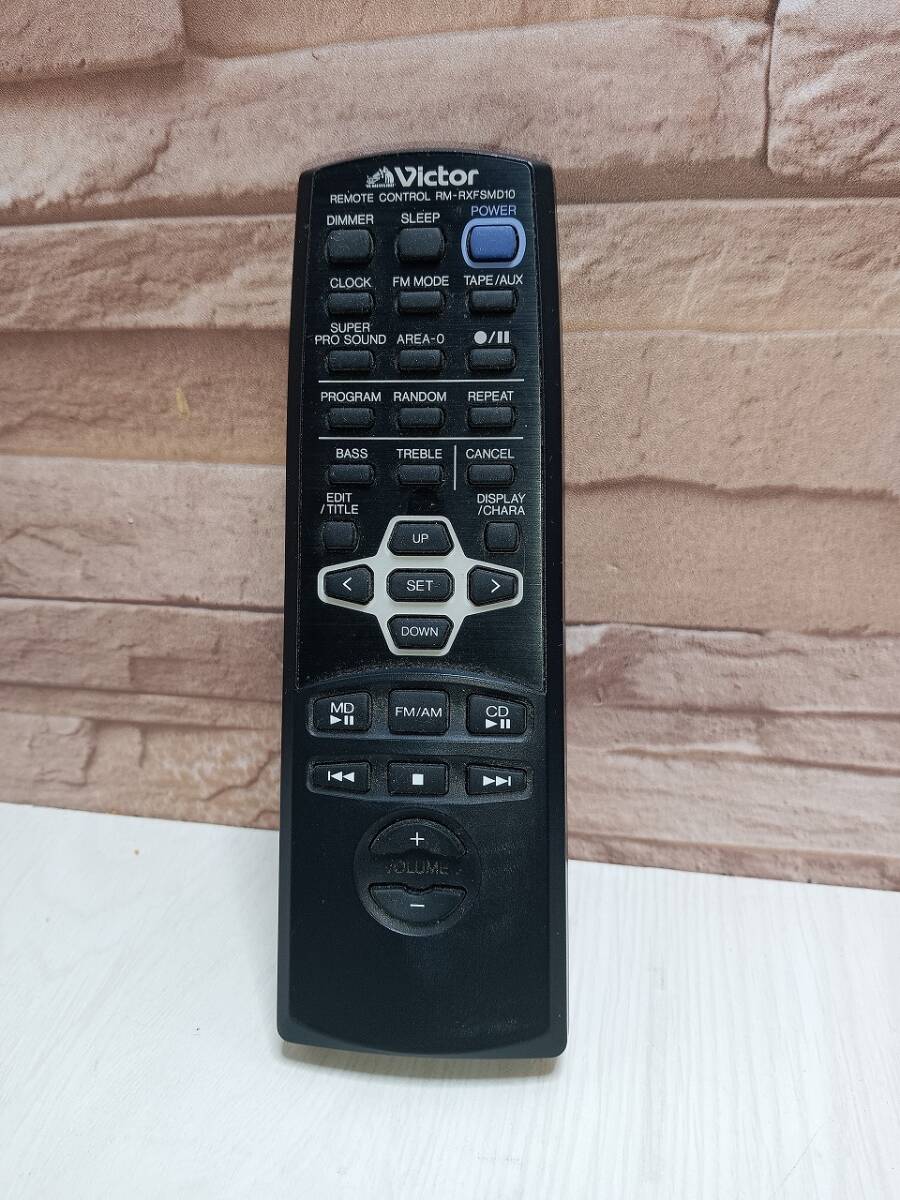 【赤外線発光確認済】Victor RM-RXFSMD10 リモコン ビクター コンポ用 オーディオリモコン 純正拍卖