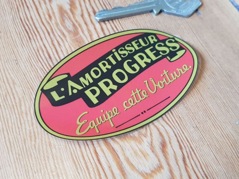 送料無料 Citroen 2CV Amortisseur Progress シトロエン 窓用 カッティング ステッカー 88mm x 52mm拍卖