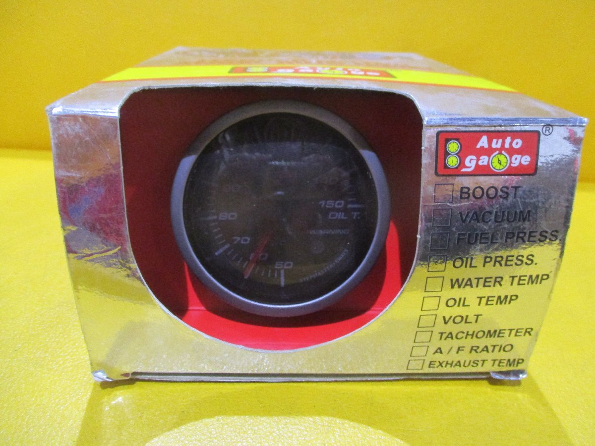 未使用品★オートゲージ(Autogauge) 油温計 エンジェルリング★60AGOT-RSM★60φ(60パイ)★ブラック×ホワイトLED★ワーニング機能付拍卖