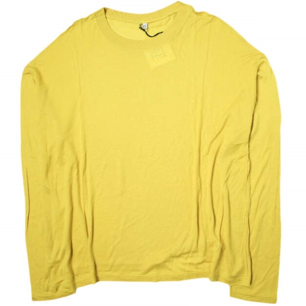 新品 BASERANGE ベースレンジ LOOSE LONG SLEEVE TEE ルーズロングスリーブTシャツ XS CAFA YELLOW 長袖 バンブー カットソー g19736拍卖
