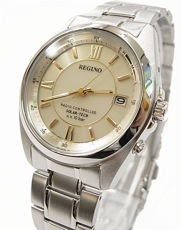 CITIZEN シチズン KL3-111-81 REGUNO(レグノ)ソーラー 電波 腕時計 10気圧防水 メンズ クリーム拍卖