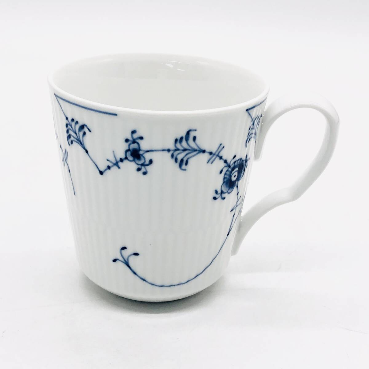 【美品】ROYAL COPENHAGEN ロイヤル コペンハーゲン ブルー フルーテッド マグカップ カップ 1客 器 食器 陶器 / io-2647-sw拍卖