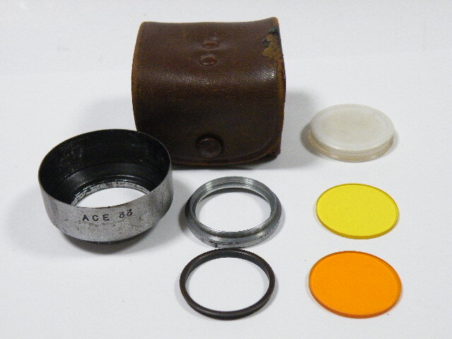 ◎ ACE 33 エース 内径33mm かぶせ式 シルバー メタルフード フィルター、ケース付拍卖
