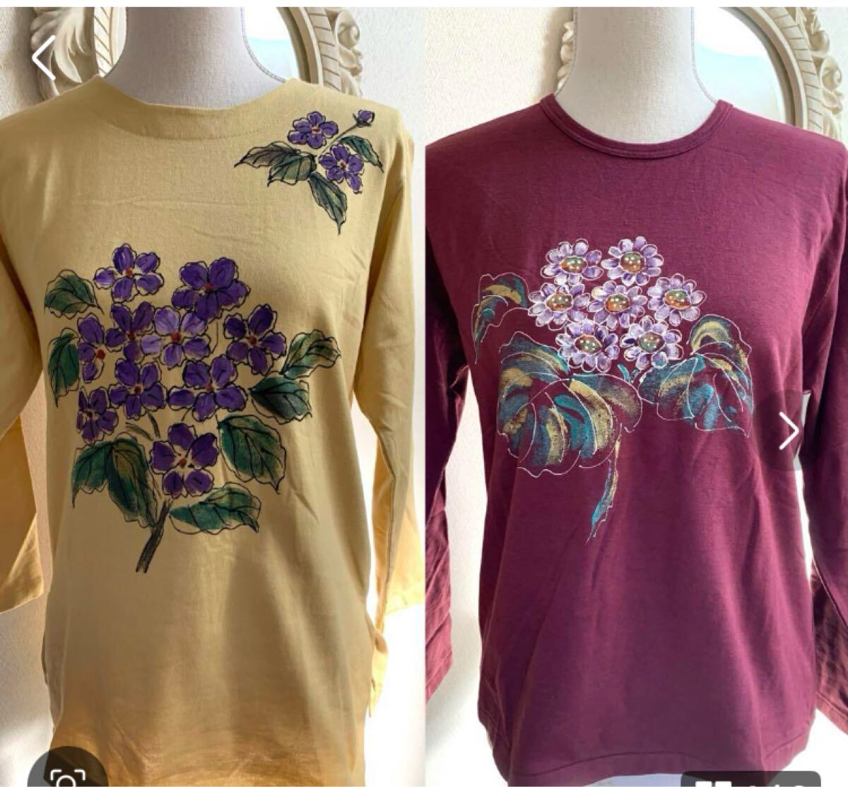 新品未使用 テイシャツ2枚セット 花柄 日本製 Tシャツ拍卖