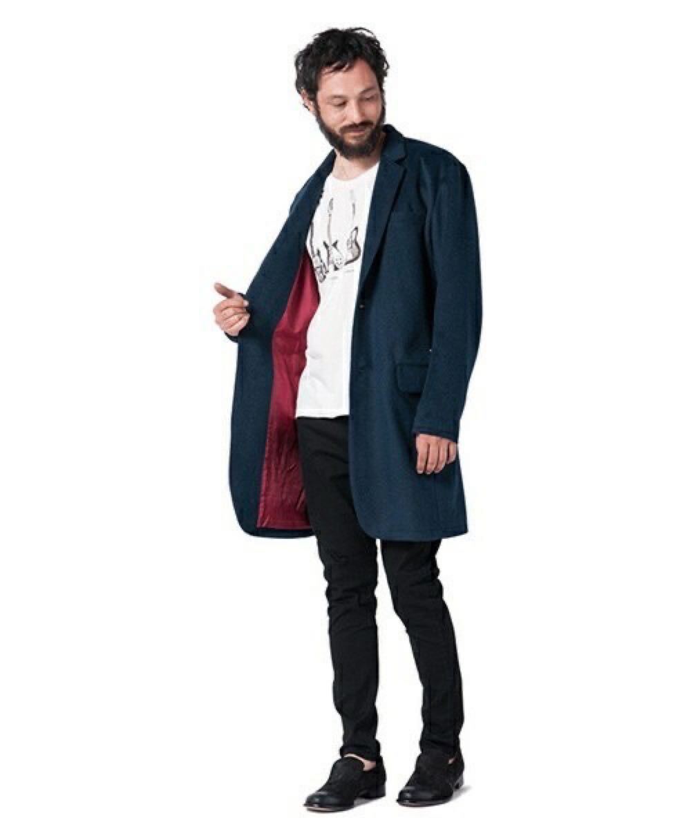 名作 glamb Jake Chester Coat グラム ウールチェスターコート サイズ2 レア モスグリーン ネイビー拍卖