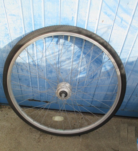 自転車前輪 27インチ / アルミホイール・タイヤ・チュ-プ セット (H55)拍卖