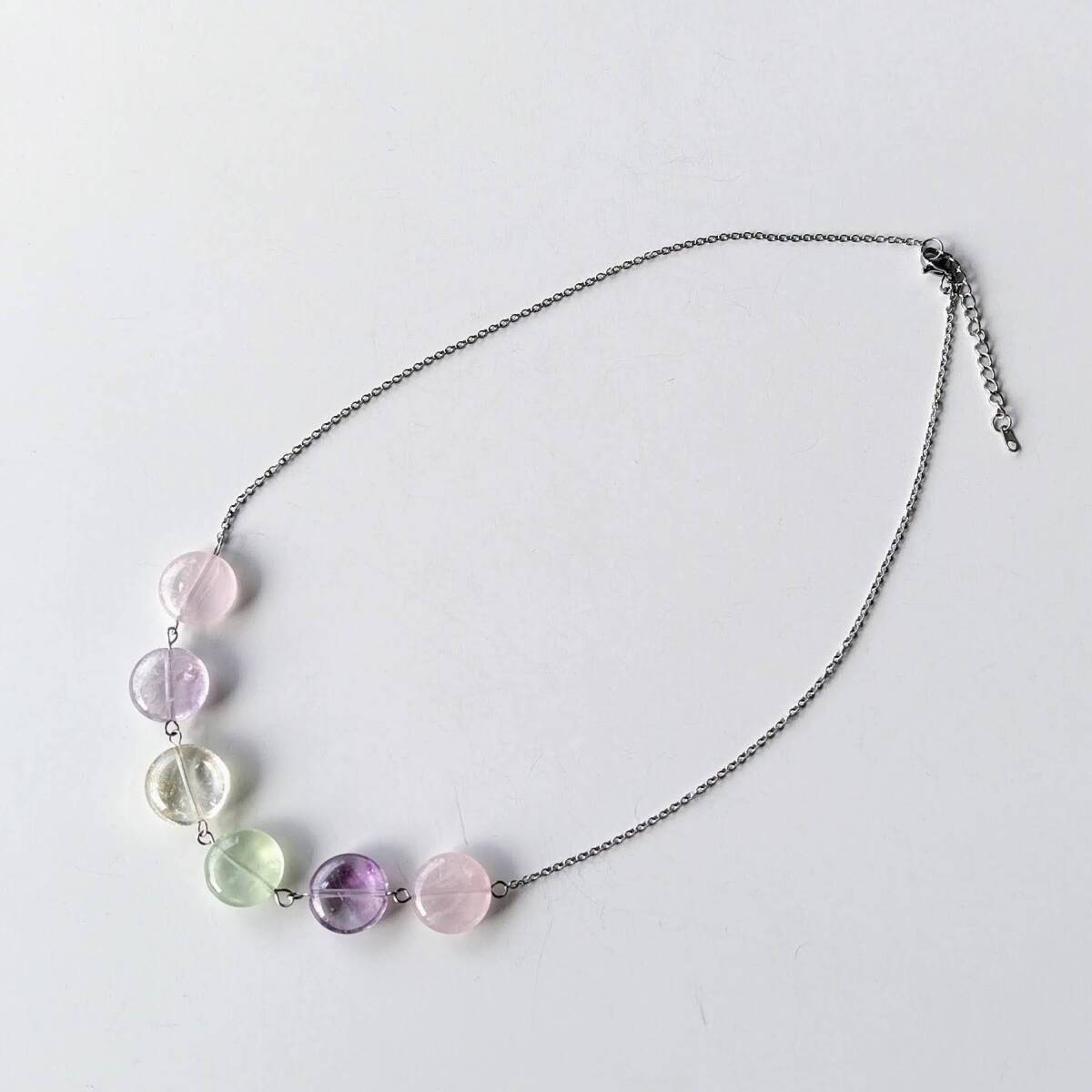 天然石ステンレスネックレス(MIXクォーツ)拍卖