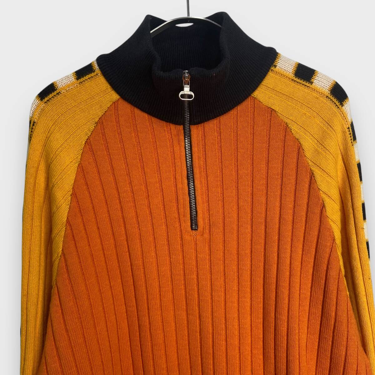 送料無料☆coogi☆クージー☆90s☆ハーフジップ切り替えリブセーター☆オーストラリア製☆L☆L24M拍卖