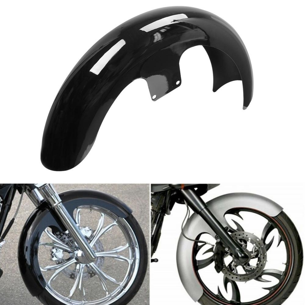 ハーレーツーリング エレクトラ グライド ストリートグライド用 グロスブラック21インチ ラップ フロントフェンダー YLH540拍卖