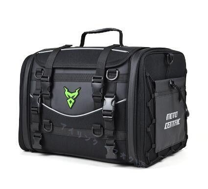 ☆新品バイク用シートバッグ ツーリングバッグ 拡張機能 35~50L可変容量 オートバイ 単品 キャンプツーリング 汎用 緑 グリーン 365拍卖