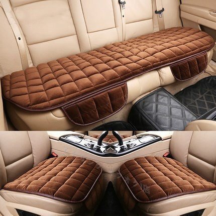 ☆新品四季兼用 汎用 車用品 座布団 カー クッション 滑り止め 車シートカバー 車内装 運転席 全席 前席後席 助手席 3点セット コーヒー拍卖