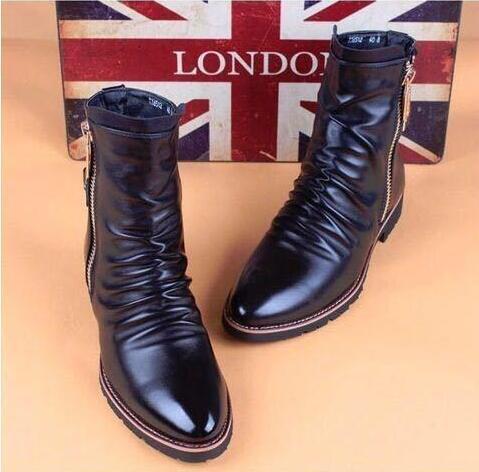 夏新作上質メンズ ブーツ ライダース タクティカル ショートブーツ バイク用 エンジニア 革靴 YWQ1288拍卖